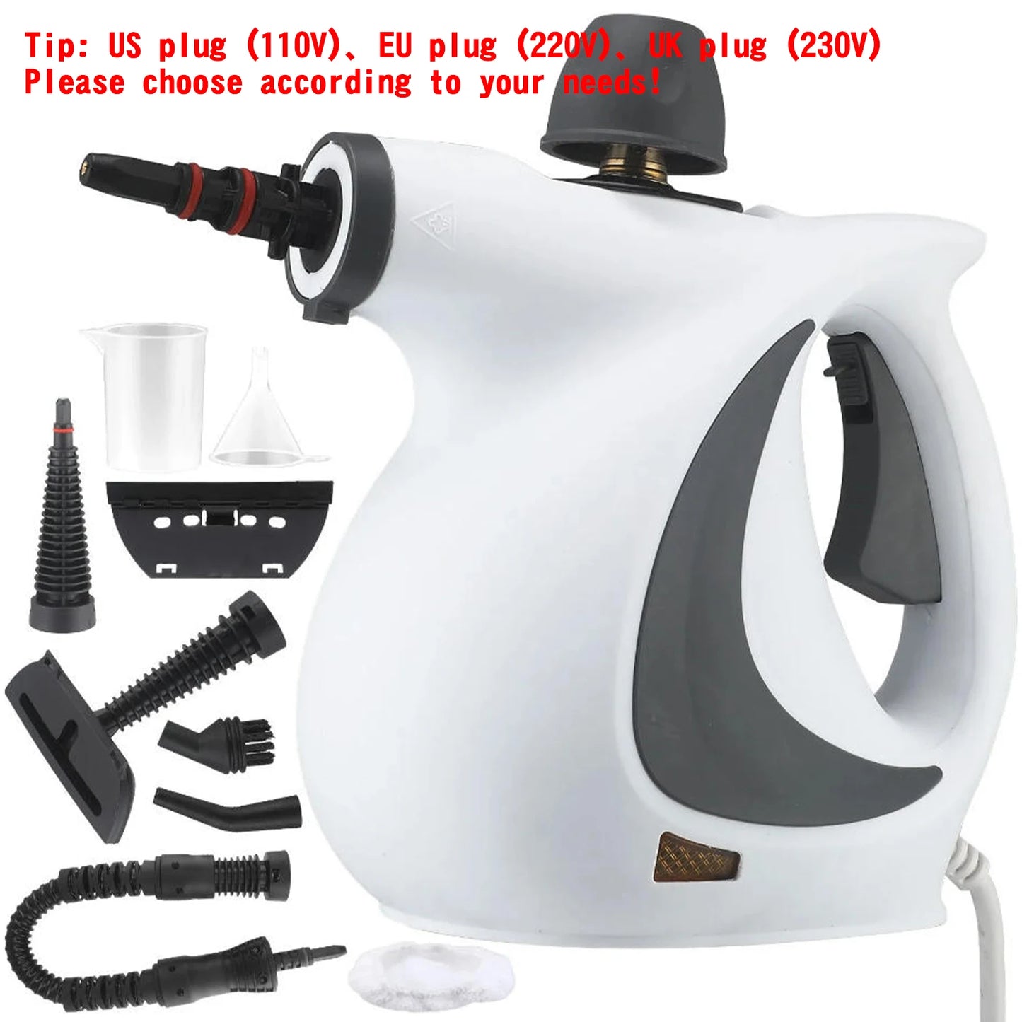 Pressurized Handheld Steam Cleaner for Home - Portable Multi-Purpose High Pressure Deep Multi-Surface Cleaning Steamer Machine