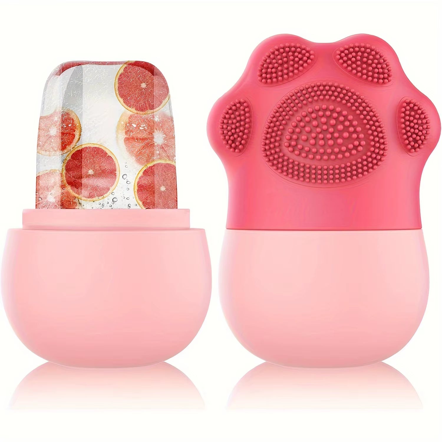 Ice Roller for Face Beauty Ice Roller with Cosmetic Brush Scrubber Mat Pad Cleaning Tool Skin Care Tools Perfect Gift for Women
